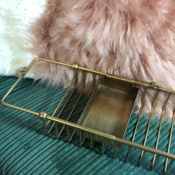 NWT Anthropologie Bumblebee brass bath caddy. Made in India. - Picture 5 of 9